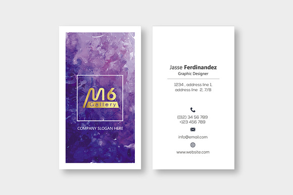 Abstract Business Card Template- S02 in Business Card Templates - product preview 1