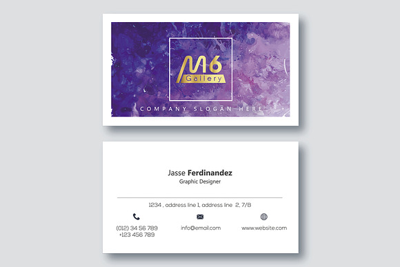 Abstract Business Card Template- S02 in Business Card Templates - product preview 2