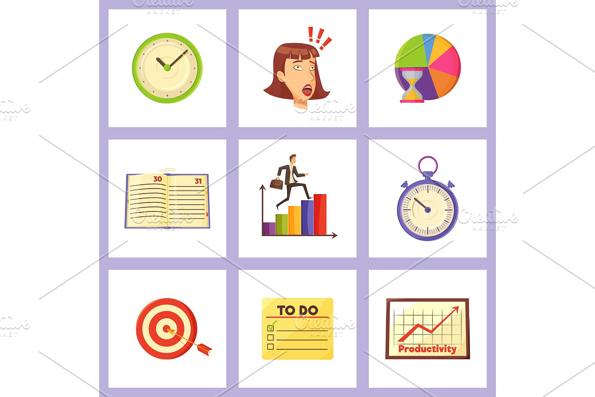 Time Management and Daily Plans Illustrations in Illustrations - product preview 8