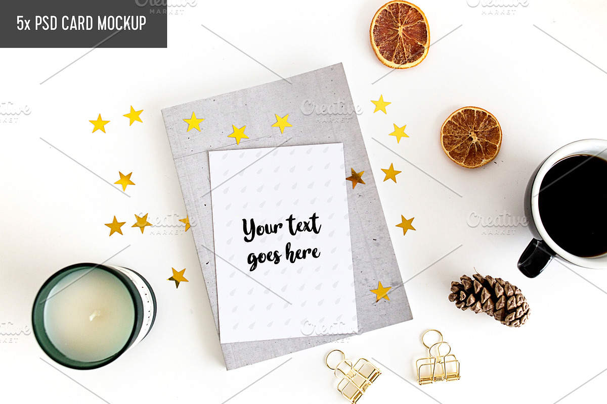 Minimal Postcard Mockups in Branding Mockups - product preview 8