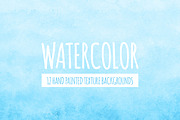 Bright Blue Watercolor Backgrounds