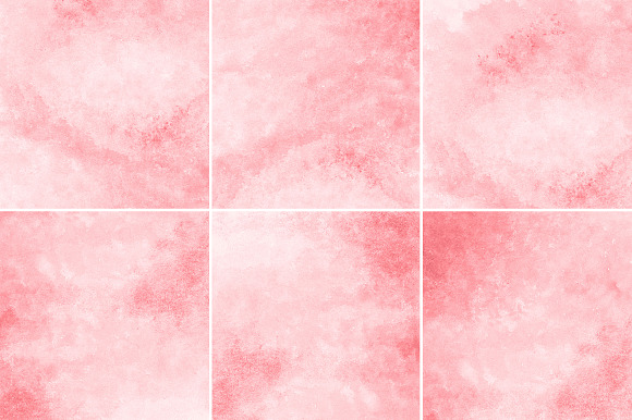 Coral Red Watercolor Backgrounds in Textures - product preview 2
