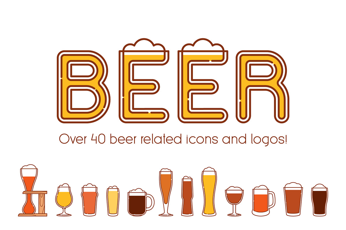 Beers, glasses and logos vol.2 in Logo Icons - product preview 8