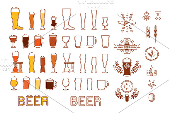 Beers, glasses and logos vol.2 in Logo Icons - product preview 1