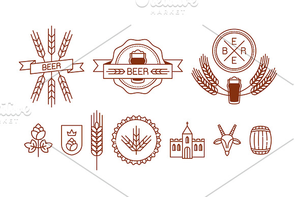 Beers, glasses and logos vol.2 in Logo Icons - product preview 2
