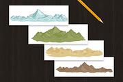 Set sketches of mountains