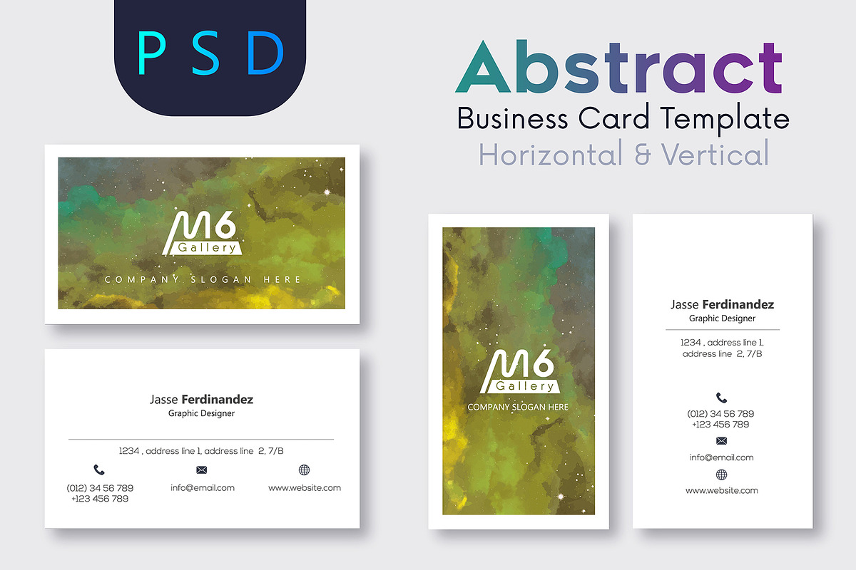 Abstract Business Card Template- S03 in Business Card Templates - product preview 8