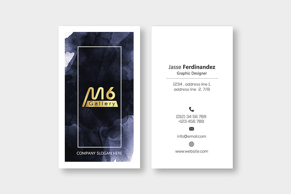 Abstract Business Card Template- S04 in Business Card Templates - product preview 1