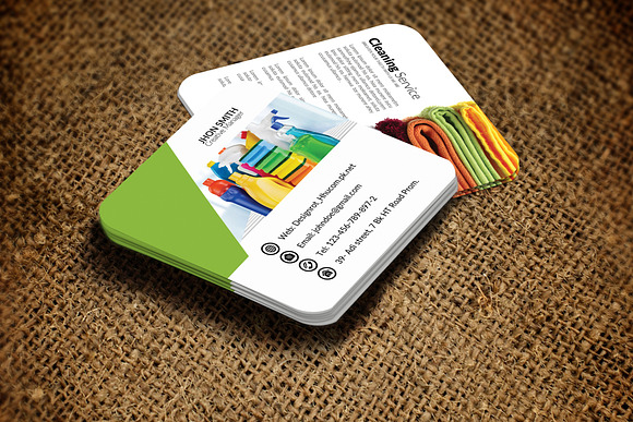 Cleaning Service Business Card in Business Card Templates - product preview 2