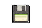 Floppy disk with blank label PC