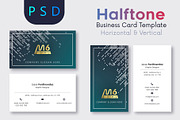 Halftone Business Card Template- S10
