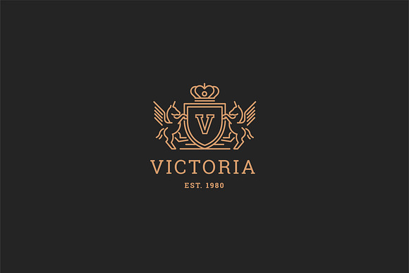 Letter V Logo - Heraldry Crest Logo in Logo Templates - product preview 2