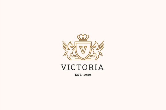 Letter V Logo - Heraldry Crest Logo in Logo Templates - product preview 3