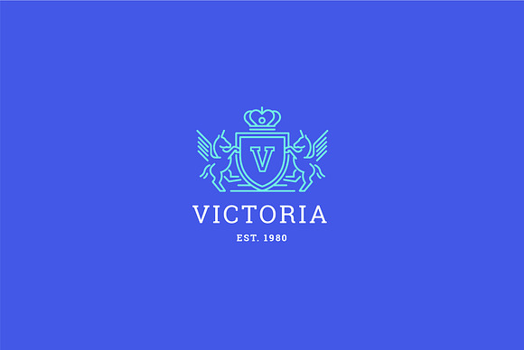 Letter V Logo - Heraldry Crest Logo in Logo Templates - product preview 5