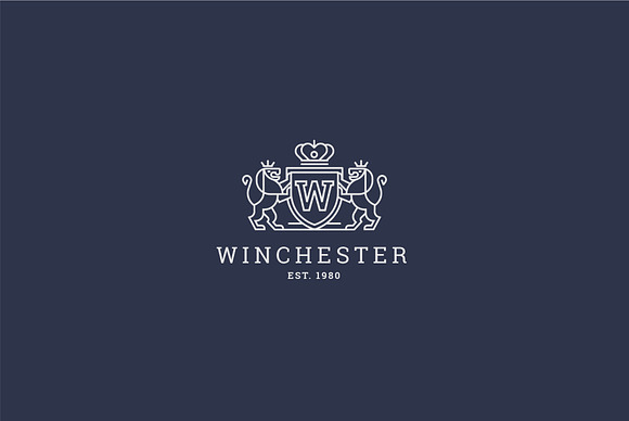 Letter W Logo - Heraldry Crest Logo in Logo Templates - product preview 4