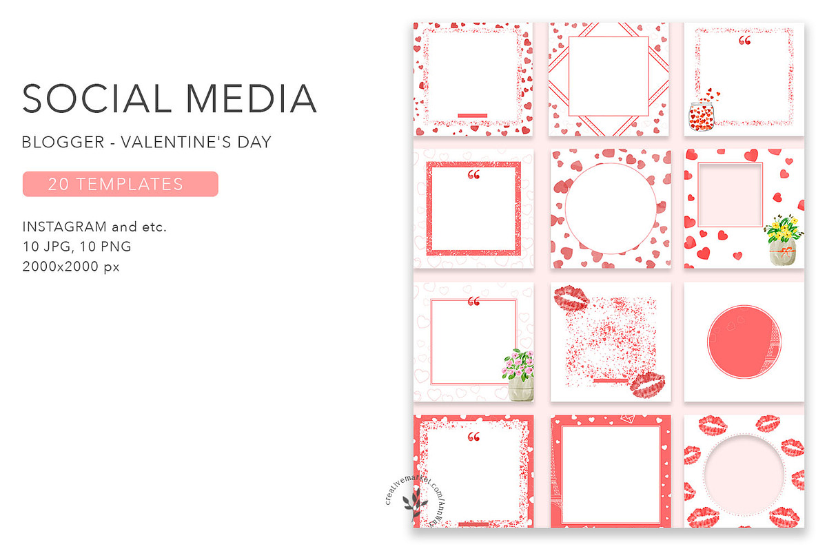 Blogger | Valentine's Day in Instagram Templates - product preview 8
