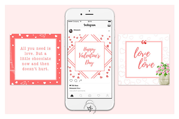 Blogger | Valentine's Day in Instagram Templates - product preview 1