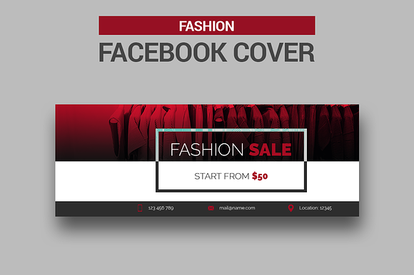 Fashion Facebook Covers in Facebook Templates - product preview 2