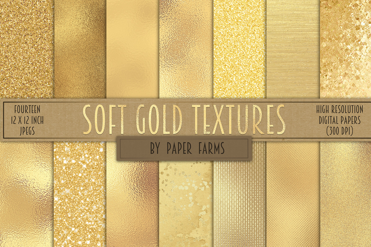 Soft gold textures in Textures - product preview 8