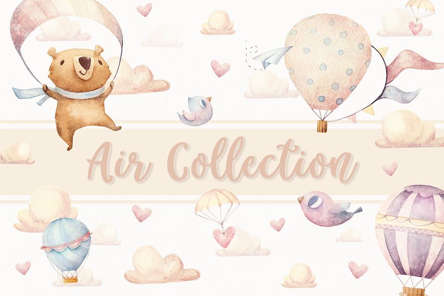 6 Seamless Patterns • Air Collection in Patterns - product preview 8
