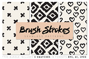 Brush Strokes Seamless Patterns
