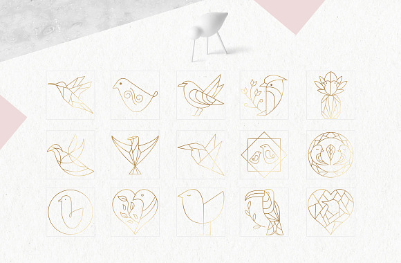 Geometric Bird Logos EPS & PNG in Logo Icons - product preview 5