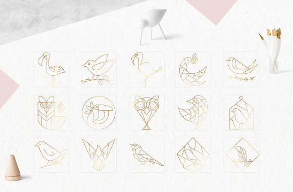 Geometric Bird Logos EPS & PNG in Logo Icons - product preview 6