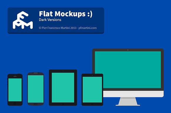 Flat Mockups :) in Mockup Templates - product preview 1