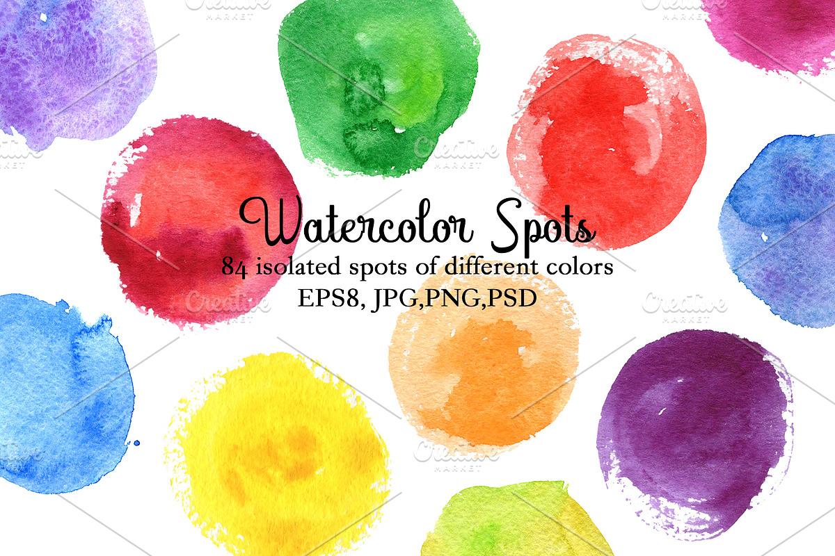 Watercolor Spots in Textures - product preview 8