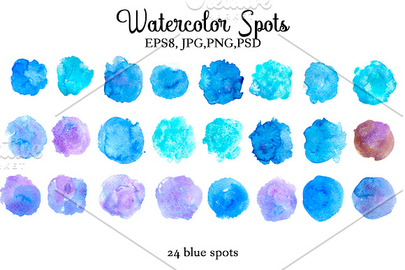 Watercolor Spots in Textures - product preview 1
