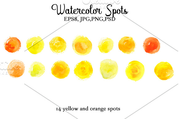 Watercolor Spots in Textures - product preview 4