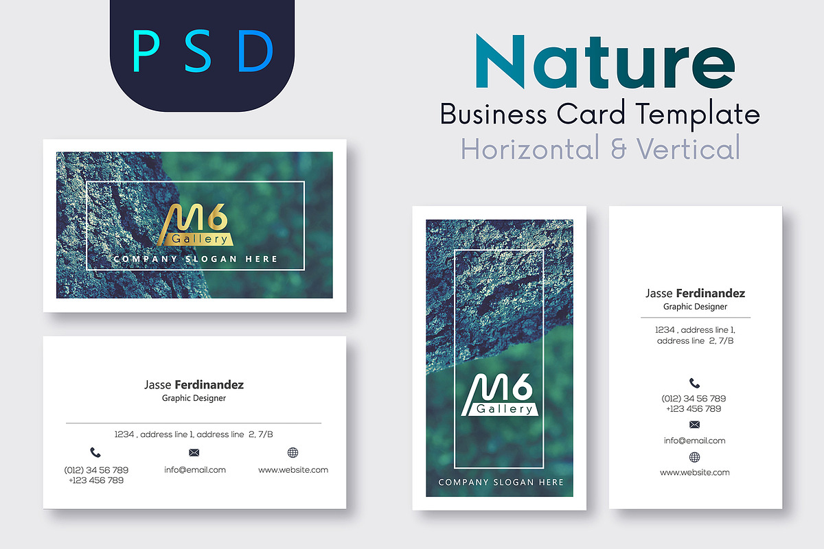 Nature Business Card Template- S11 in Business Card Templates - product preview 8
