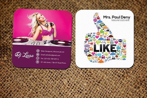 10 Multiuse Mini Contact Card Bundle in Business Card Templates - product preview 4