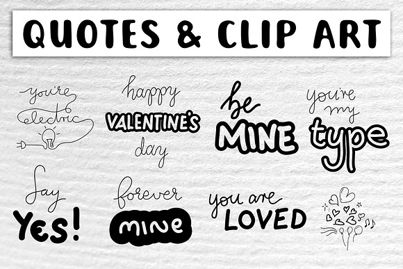 Valentine's SVG Quotes & Clip Art in Objects - product preview 3