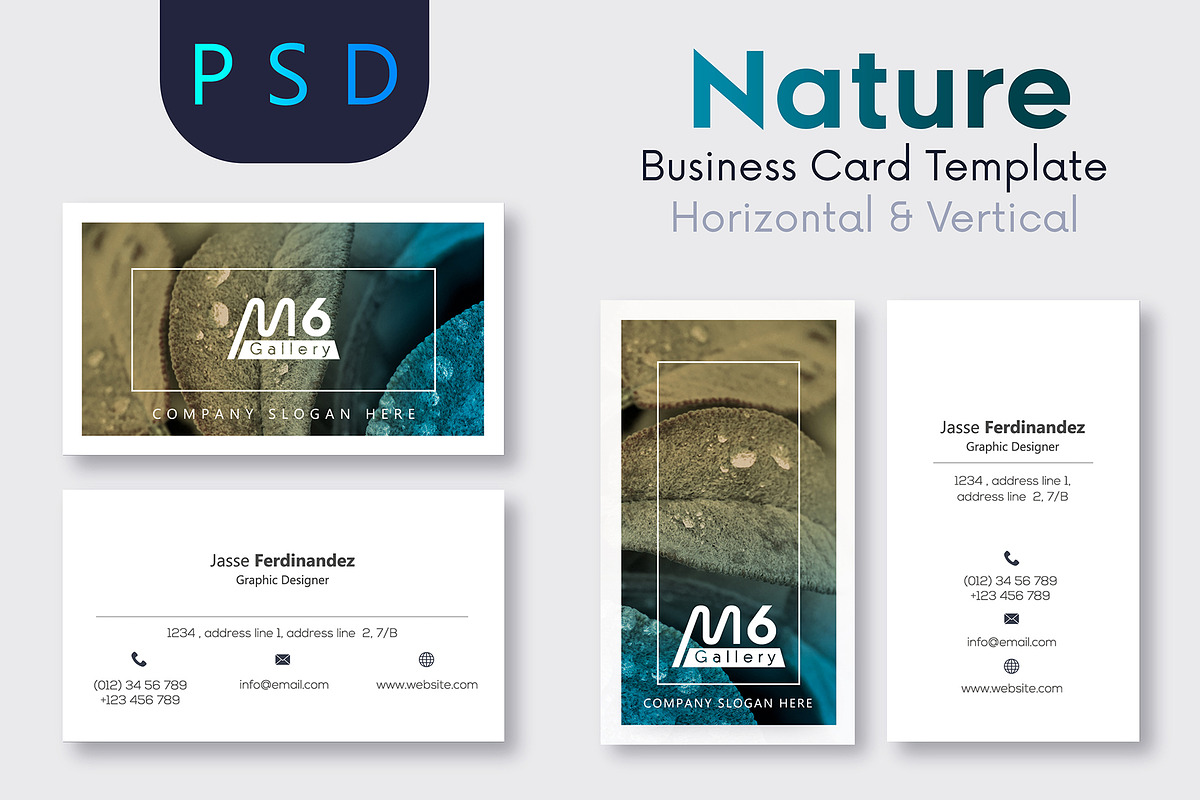 Nature Business Card Template- S14 in Business Card Templates - product preview 8