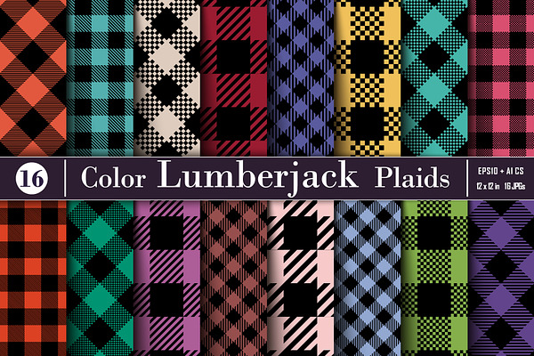 Set Lumberjack Plaid Pattern
