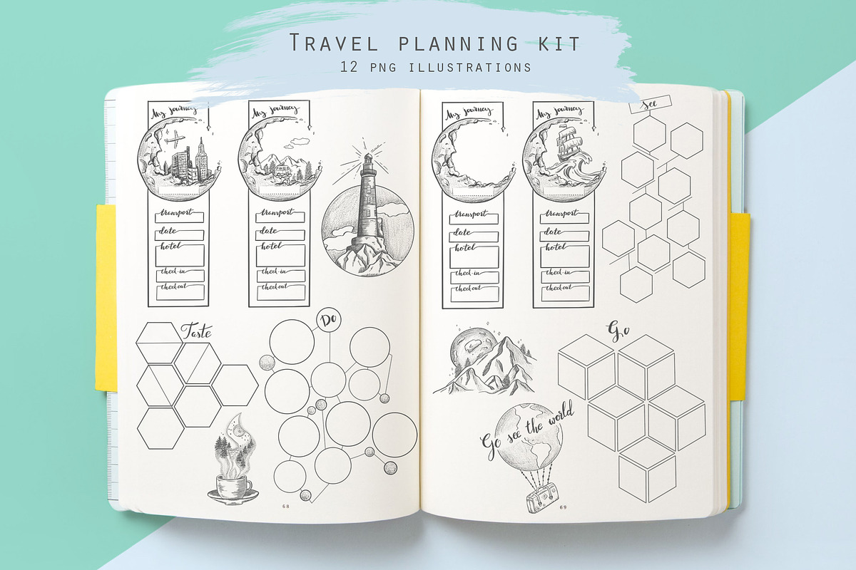 Travel planning kit in Illustrations - product preview 8