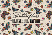 Butterflies Old School Tattoo