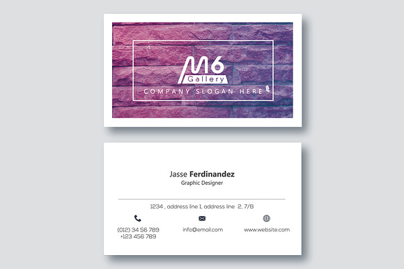 Texture Business Card Template- S15 in Business Card Templates - product preview 2