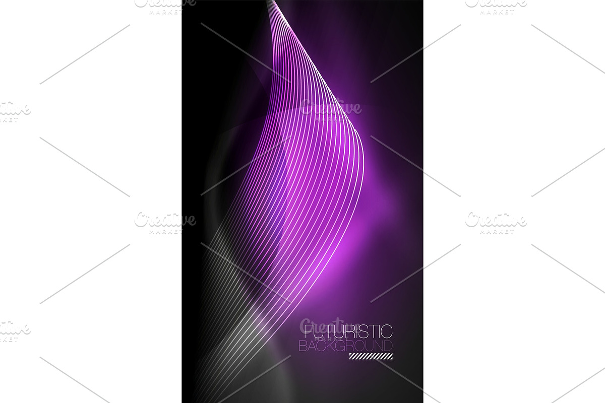 Smooth neon wave in Illustrations - product preview 8