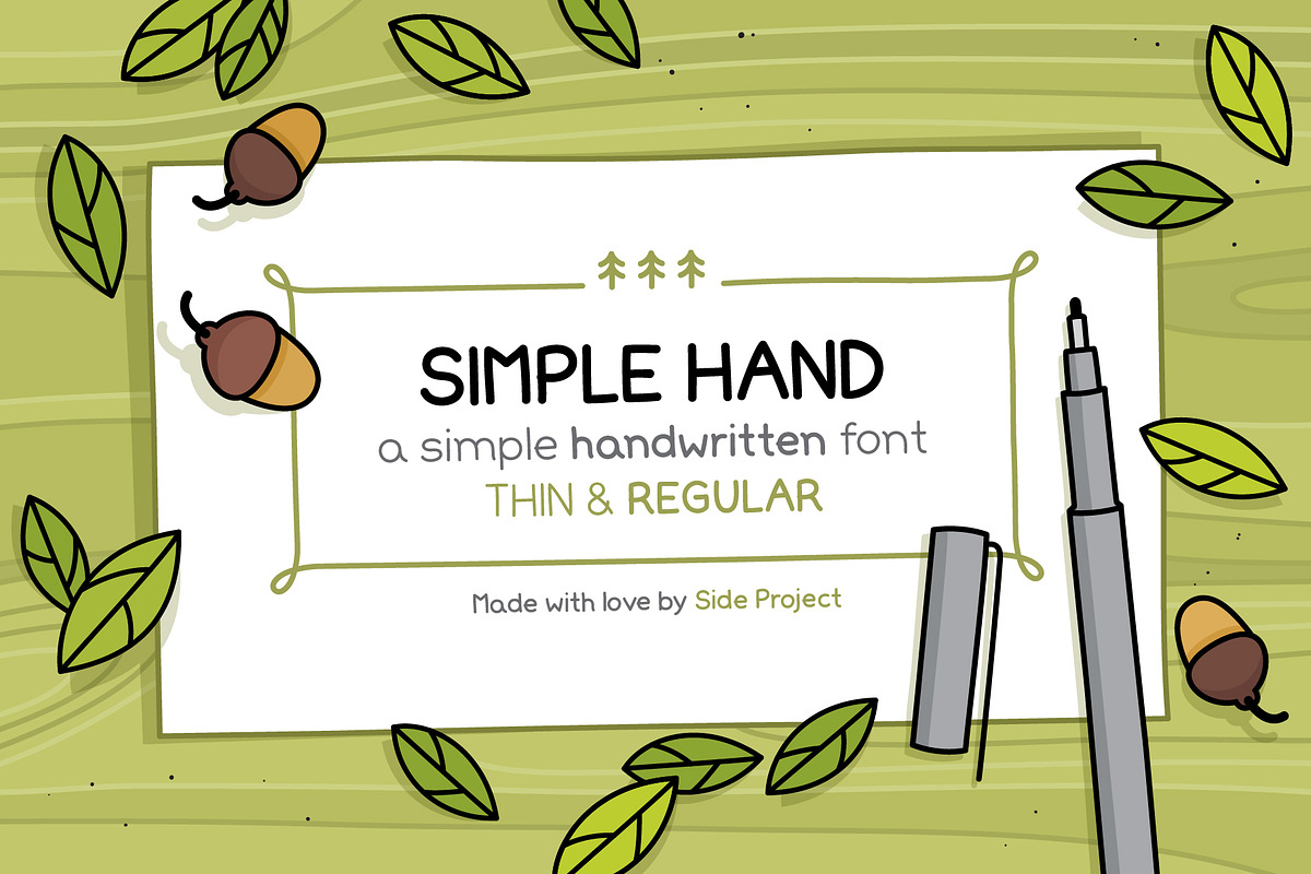 Simple Hand handwritten font in Cute Fonts - product preview 8