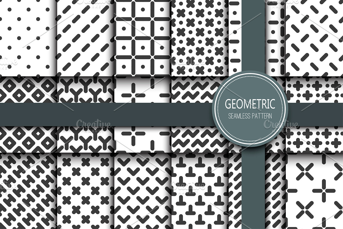 18 GEOMETRIC SEAMLESS PATTERNS in Patterns - product preview 8