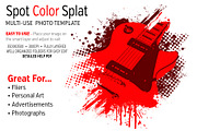 Spot Color Splat Photo Template