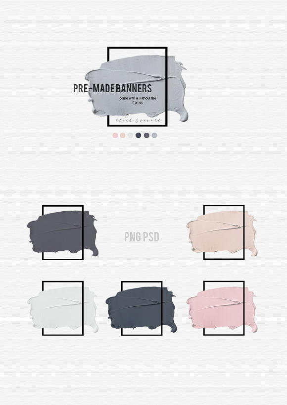  Logo paint stroces background  in Objects - product preview 8