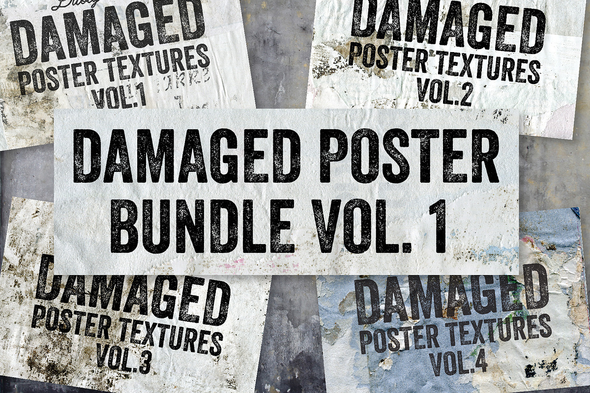 Damaged Poster Bundle Vol. 1 in Textures - product preview 8