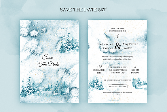 Winter Forest. Wedding Invitations in Wedding Templates - product preview 2
