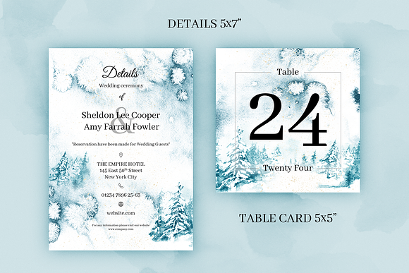 Winter Forest. Wedding Invitations in Wedding Templates - product preview 3