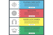Casino web banner templates set