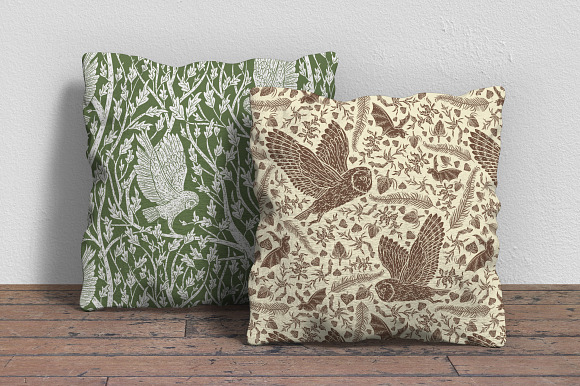 Owls & Floral patterns in Patterns - product preview 6