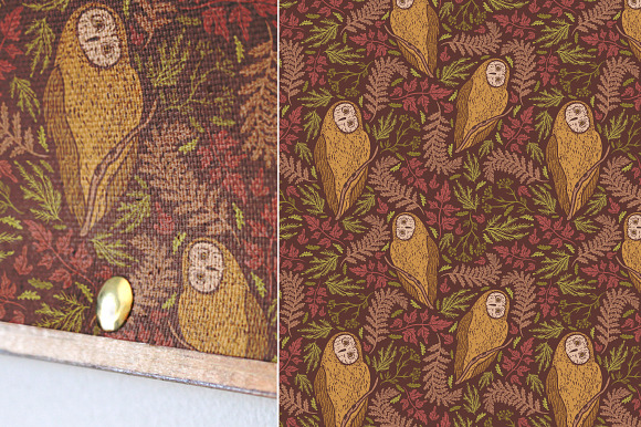 Owls & Floral patterns in Patterns - product preview 7